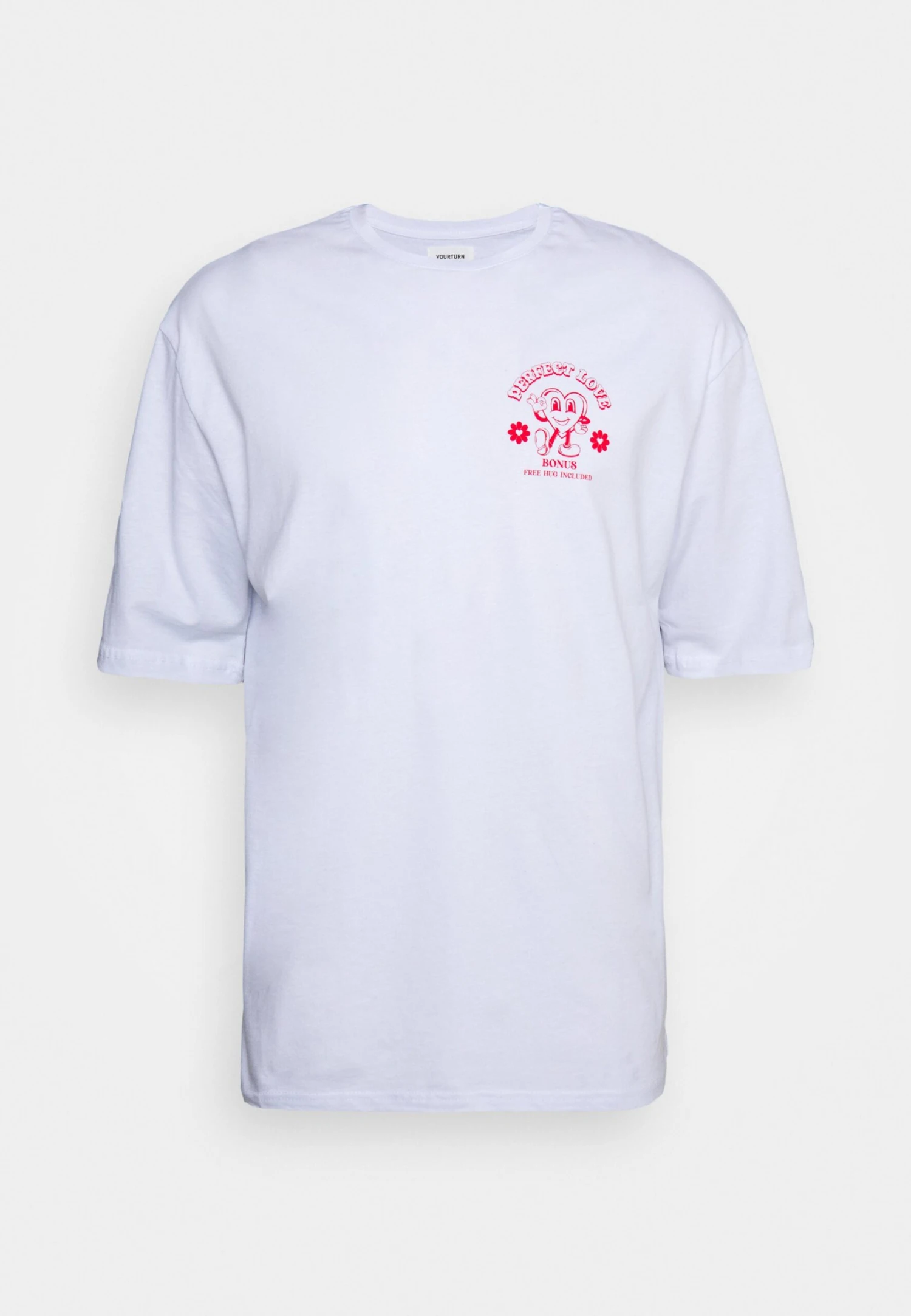 YOURTURN Heart Graphic Backprint Tee Unisex - Camiseta Estampada - White 1 YOURTURN Heart Graphic Backprint Tee Unisex - Camiseta Estampada - White