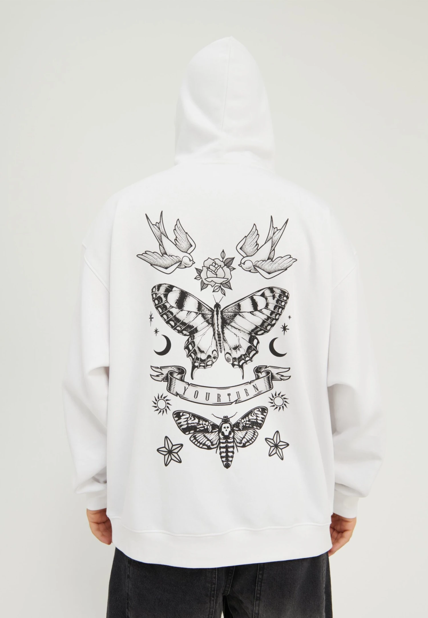 YOURTURN Unisex - Jersey Con Capucha - White 3 YOURTURN Unisex - Jersey Con Capucha - White - Imagen 3