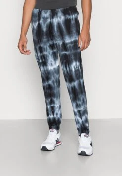 YOURTURN Monochrome Tie Dye Jogger Unisex - Pantalones Deportivos - Black/Off White