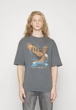 YOURTURN Unisex - Camiseta Estampada - Mottled Black