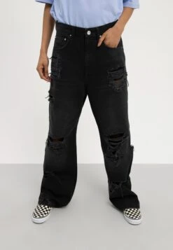 YOURTURN Unisex - Vaqueros Boyfriend - Black Denim