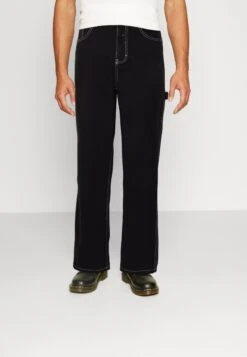 YOURTURN Carpenter Wide Leg Unisex - Vaqueros Boyfriend - Black