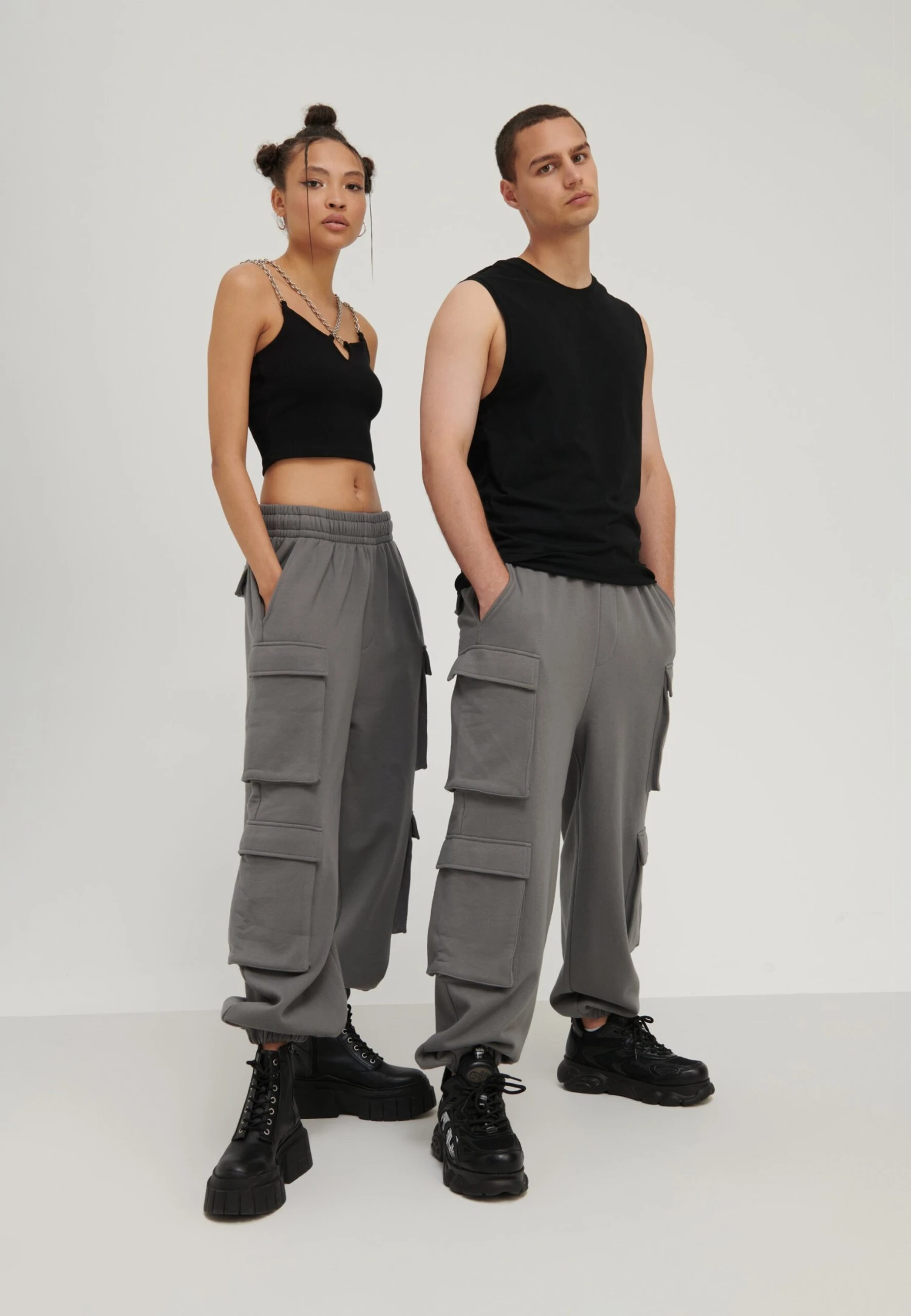 YOURTURN Unisex - Pantalones Deportivos - Dark Grey 2 YOURTURN Unisex - Pantalones Deportivos - Dark Grey - Imagen 2