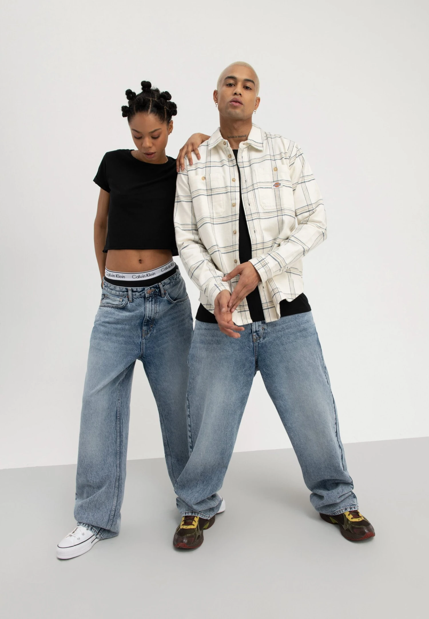 YOURTURN Baggy Jeans Unisex - Vaqueros Boyfriend - Dark Blue Denim 2 YOURTURN Baggy Jeans Unisex - Vaqueros Boyfriend - Dark Blue Denim - Imagen 2