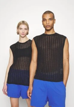 YOURTURN Sheer- Jersey De Punto - Black