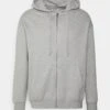 YOURTURN Relaxed Fit Unisex - Sudadera Con Cremallera - Mottled Light Grey