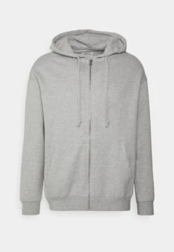 YOURTURN Relaxed Fit Unisex - Sudadera Con Cremallera - Mottled Light Grey