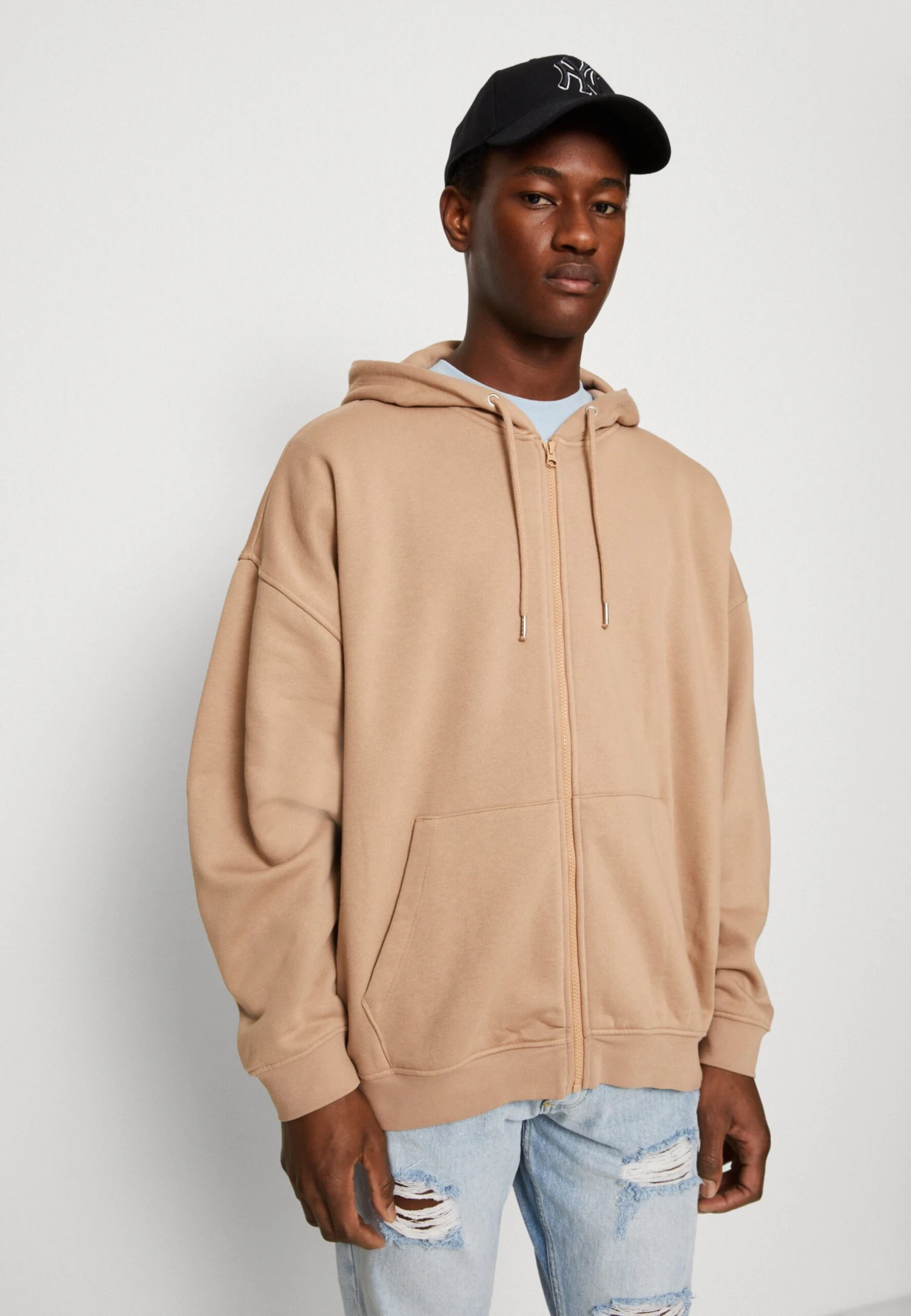 YOURTURN Unisex - Sudadera Con Cremallera - Tan 4 YOURTURN Unisex - Sudadera Con Cremallera - Tan - Imagen 4