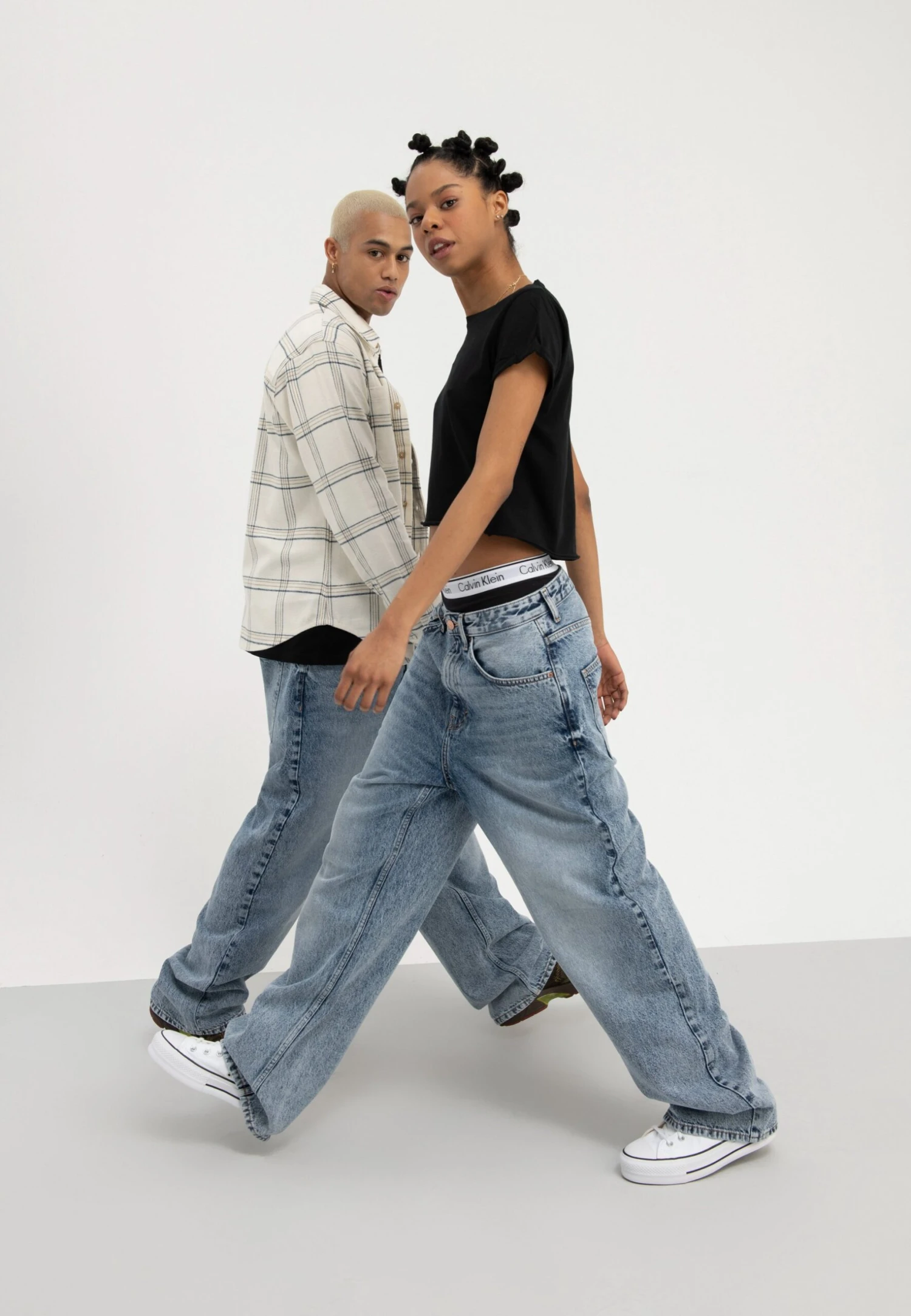 YOURTURN Baggy Jeans Unisex - Vaqueros Boyfriend - Dark Blue Denim 3 YOURTURN Baggy Jeans Unisex - Vaqueros Boyfriend - Dark Blue Denim - Imagen 3