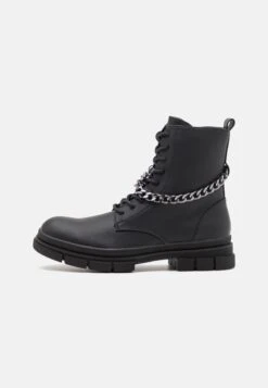 YOURTURN Unisex - Botines Con Cordones - Black