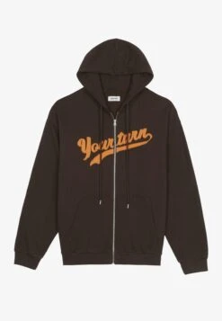 YOURTURN Unisex - Sudadera Con Cremallera - Dark Brown -Yourturn 6e5f76143b454b25b9b8585859542105