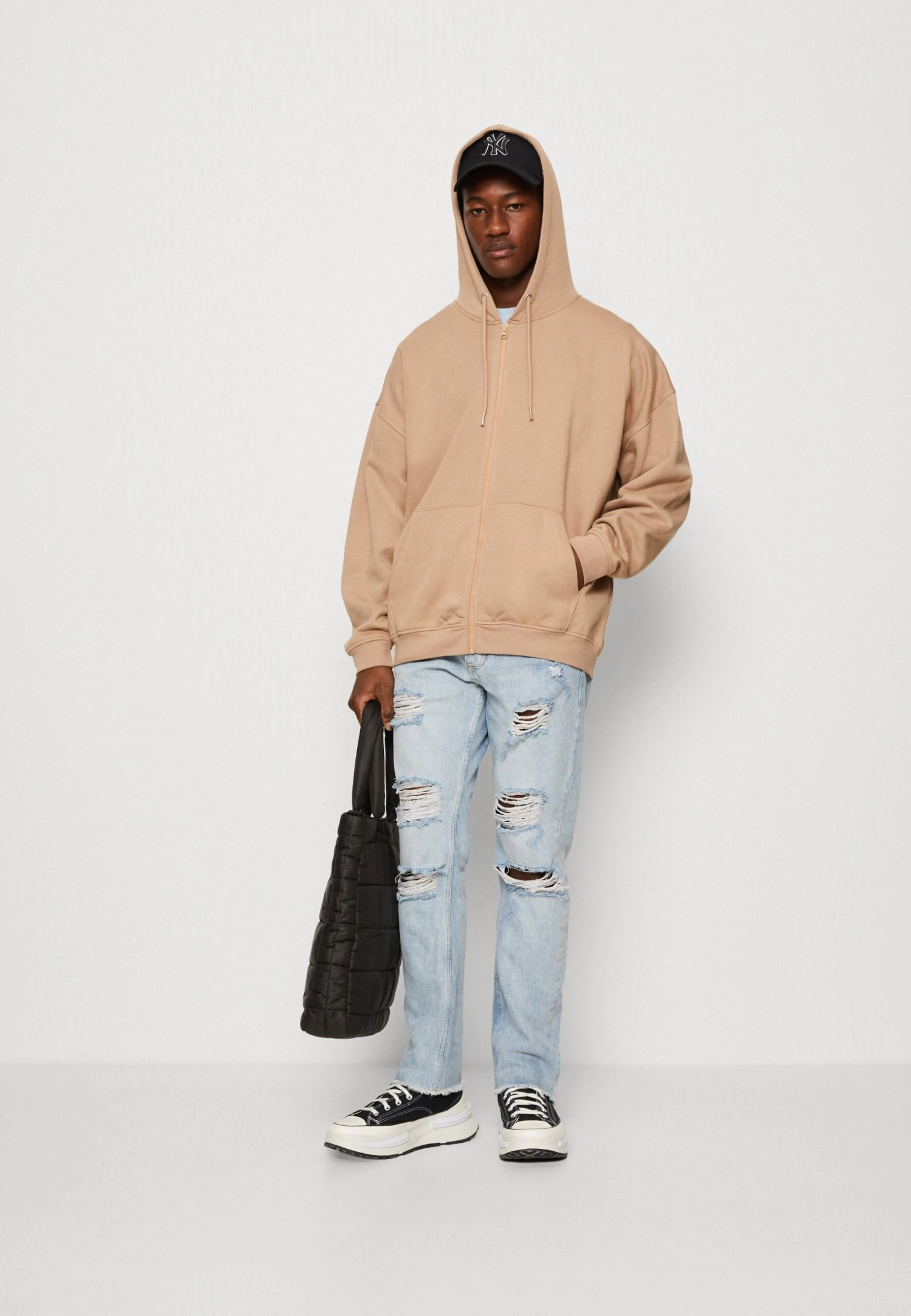 YOURTURN Unisex - Sudadera Con Cremallera - Tan 2 YOURTURN Unisex - Sudadera Con Cremallera - Tan - Imagen 2