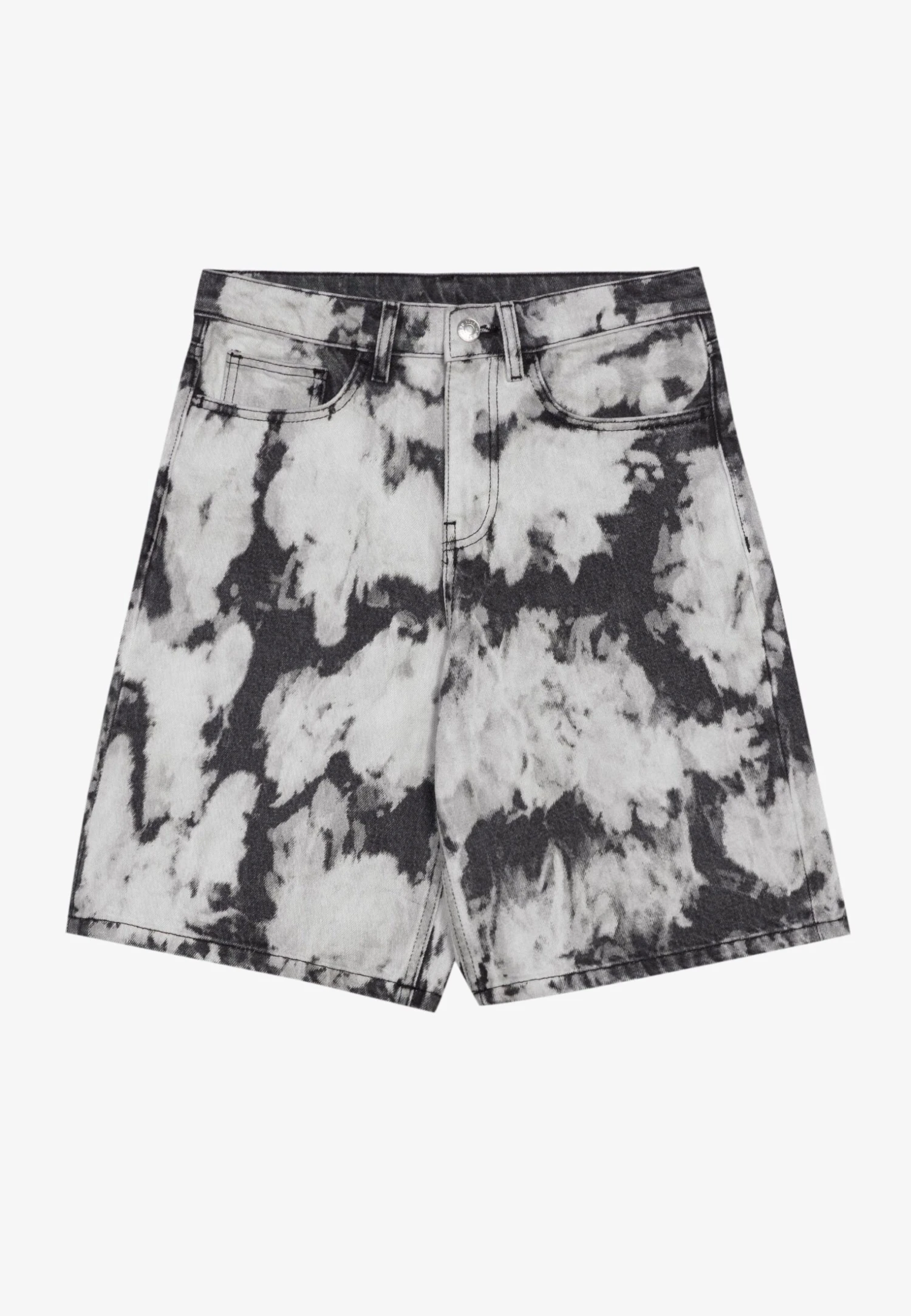 YOURTURN Unisex - Shorts Vaqueros - Black Denim 4 YOURTURN Unisex - Shorts Vaqueros - Black Denim - Imagen 4