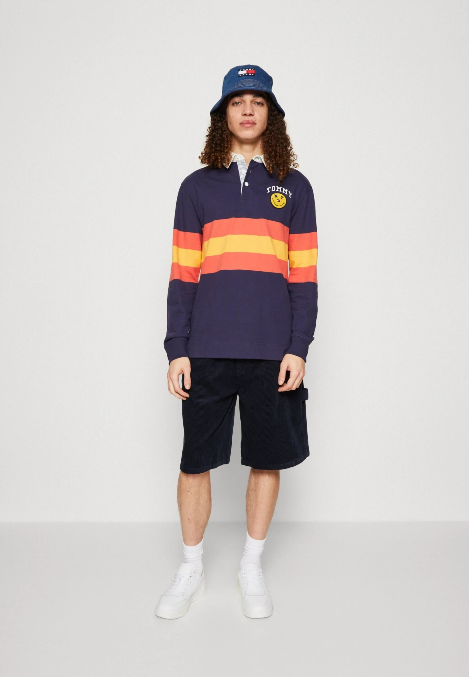 YOURTURN Wide Fit Carpenter Corduroy Unisex - Shorts - Dark Blue 2 YOURTURN Wide Fit Carpenter Corduroy Unisex - Shorts - Dark Blue - Imagen 2