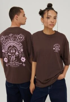 YOURTURN Unisex - Camiseta Estampada - Brown