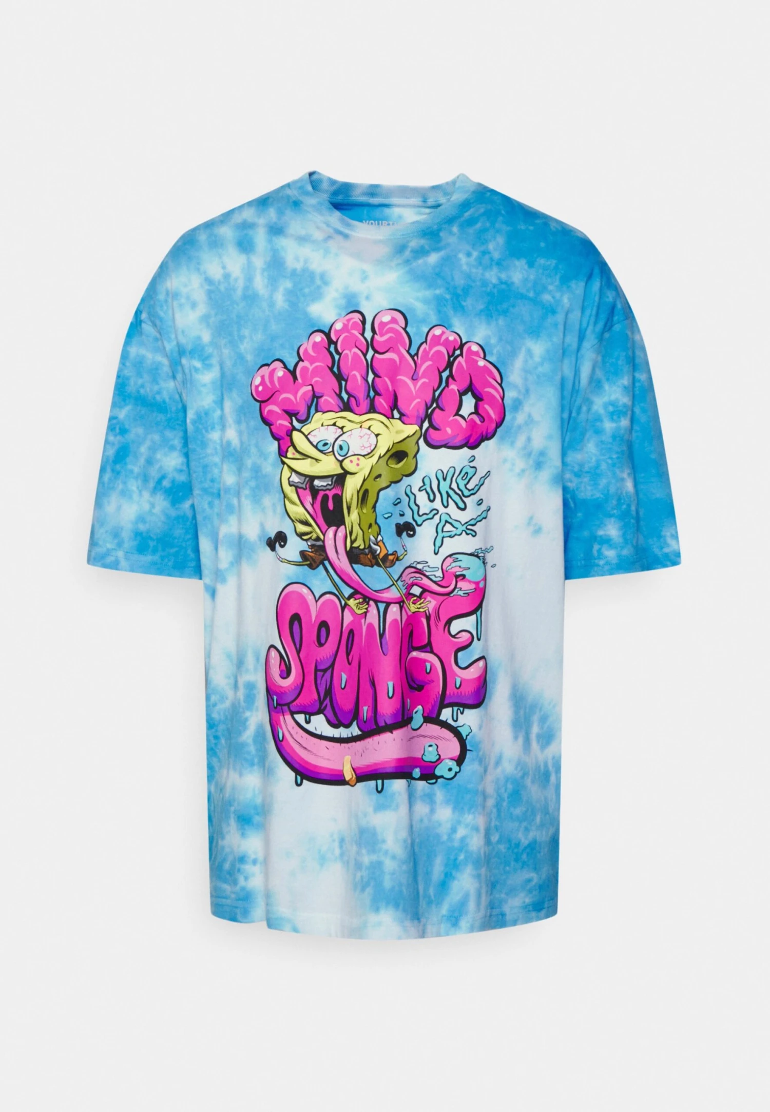 YOURTURN Spongebob Tie Dye Graphic Tee - Camiseta Estampada - Blue 1 YOURTURN Spongebob Tie Dye Graphic Tee - Camiseta Estampada - Blue