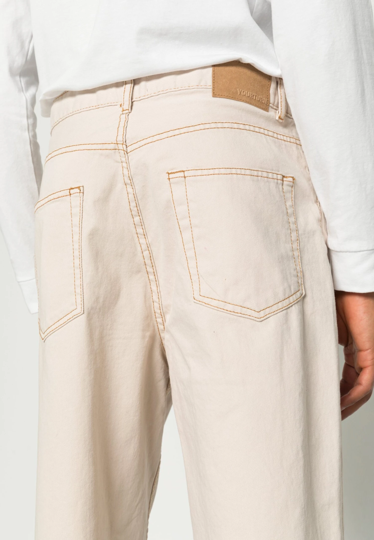 YOURTURN Unisex - Vaqueros Boyfriend - Off White 5 YOURTURN Unisex - Vaqueros Boyfriend - Off White - Imagen 5