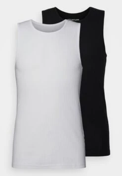 YOURTURN Slim Fit Ribbed Tank Unisex 2 Pack- Top - White/Black 12 YOURTURN Slim Fit Ribbed Tank Unisex 2 Pack- Top - White/Black -Yourturn 9bef1e2c291b408494d2cd2eeb9b8cc1