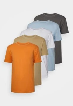 YOURTURN Unisex 5 Pack - Camiseta Básica - White/Apricot/Light Blue 12 YOURTURN Unisex 5 Pack - Camiseta Básica - White/Apricot/Light Blue -Yourturn ac01883394f243b19aa4c83fb52974fc