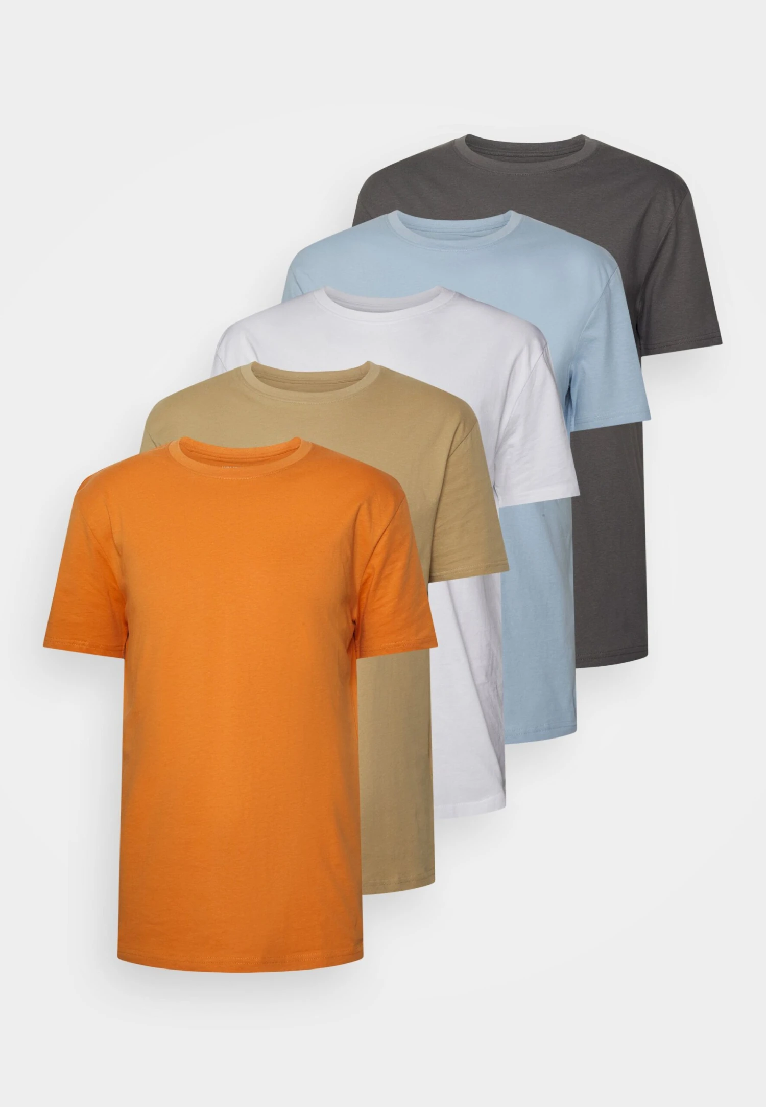 YOURTURN Unisex 5 Pack - Camiseta Básica - White/Apricot/Light Blue 6 YOURTURN Unisex 5 Pack - Camiseta Básica - White/Apricot/Light Blue - Imagen 6