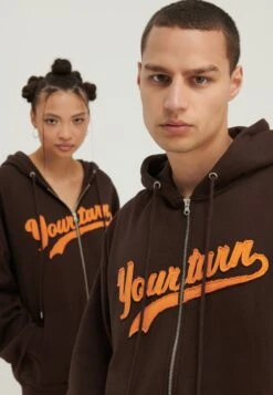 YOURTURN Unisex - Sudadera Con Cremallera - Dark Brown -Yourturn aca6093816a1461ab9b0c0a451d461c7