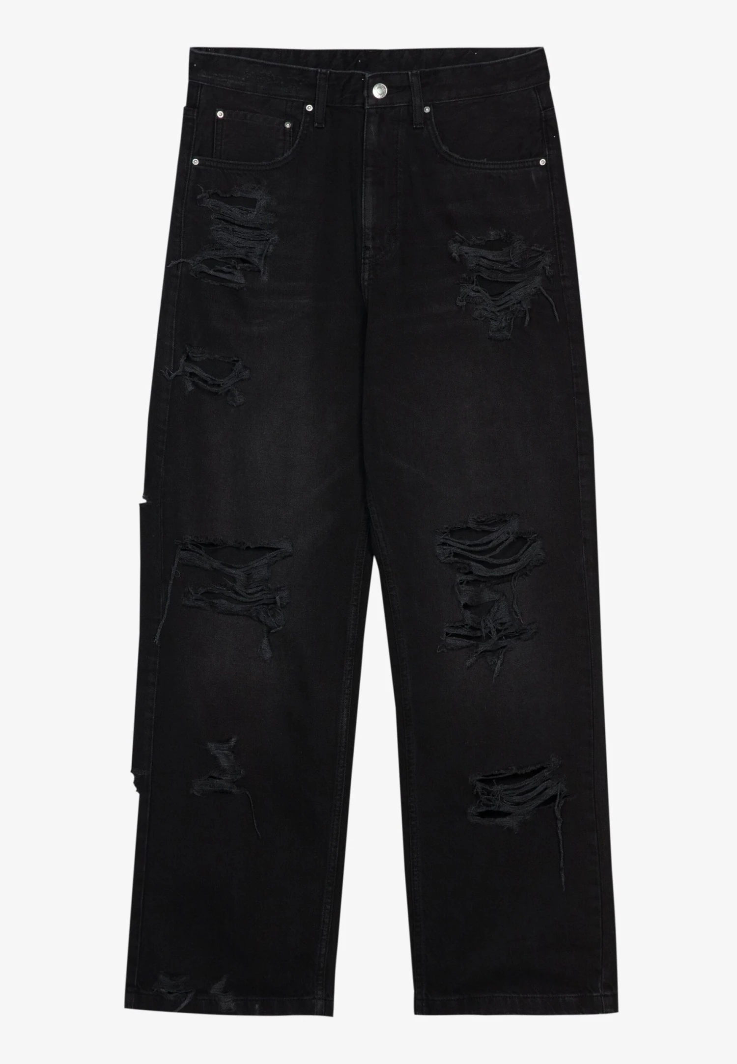 YOURTURN Unisex - Vaqueros Boyfriend - Black Denim 6 YOURTURN Unisex - Vaqueros Boyfriend - Black Denim - Imagen 6