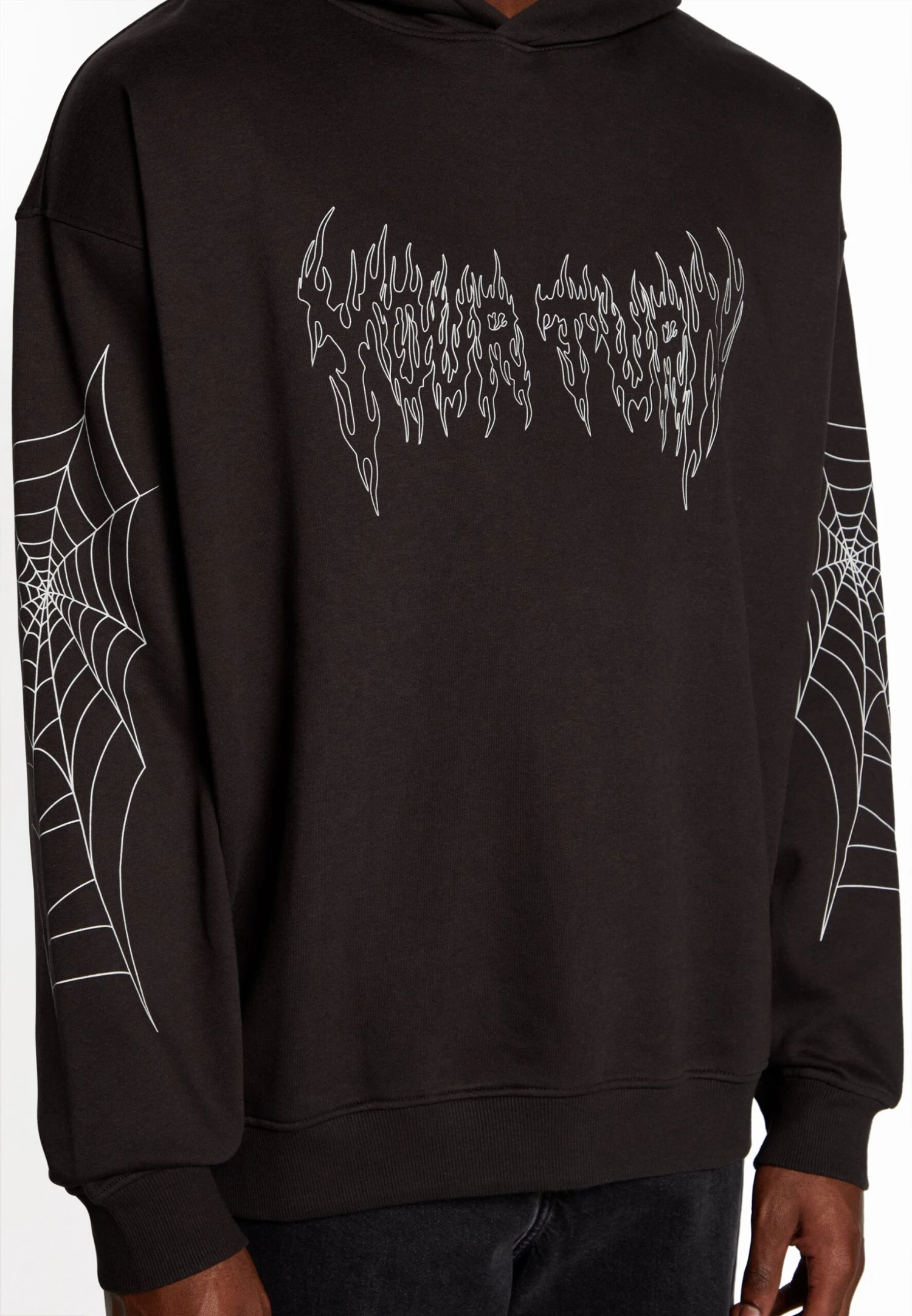 YOURTURN Spiderweb Unisex - Jersey Con Capucha - Black 6 YOURTURN Spiderweb Unisex - Jersey Con Capucha - Black - Imagen 6
