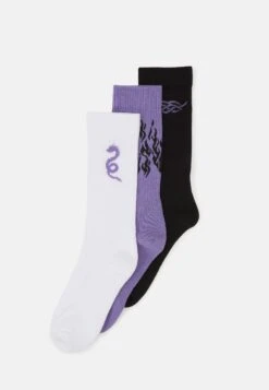 YOURTURN 3 Pack - Calcetines - Black/Purple /Off-White