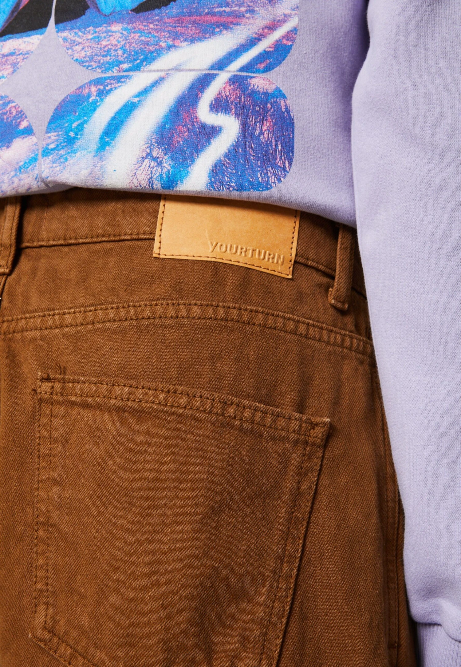 YOURTURN Unisex - Vaqueros Boyfriend - Brown 6 YOURTURN Unisex - Vaqueros Boyfriend - Brown - Imagen 6