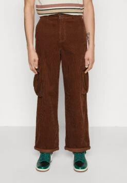 YOURTURN Corduroy Unisex - Pantalones Cargo - Dark Brown