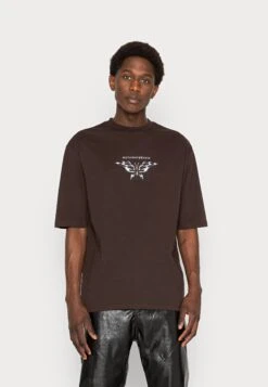 YOURTURN Unisex - Camiseta Estampada -Dark Brown