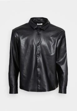 YOURTURN Unisex - Chaqueta De Cuero Sintético - Black