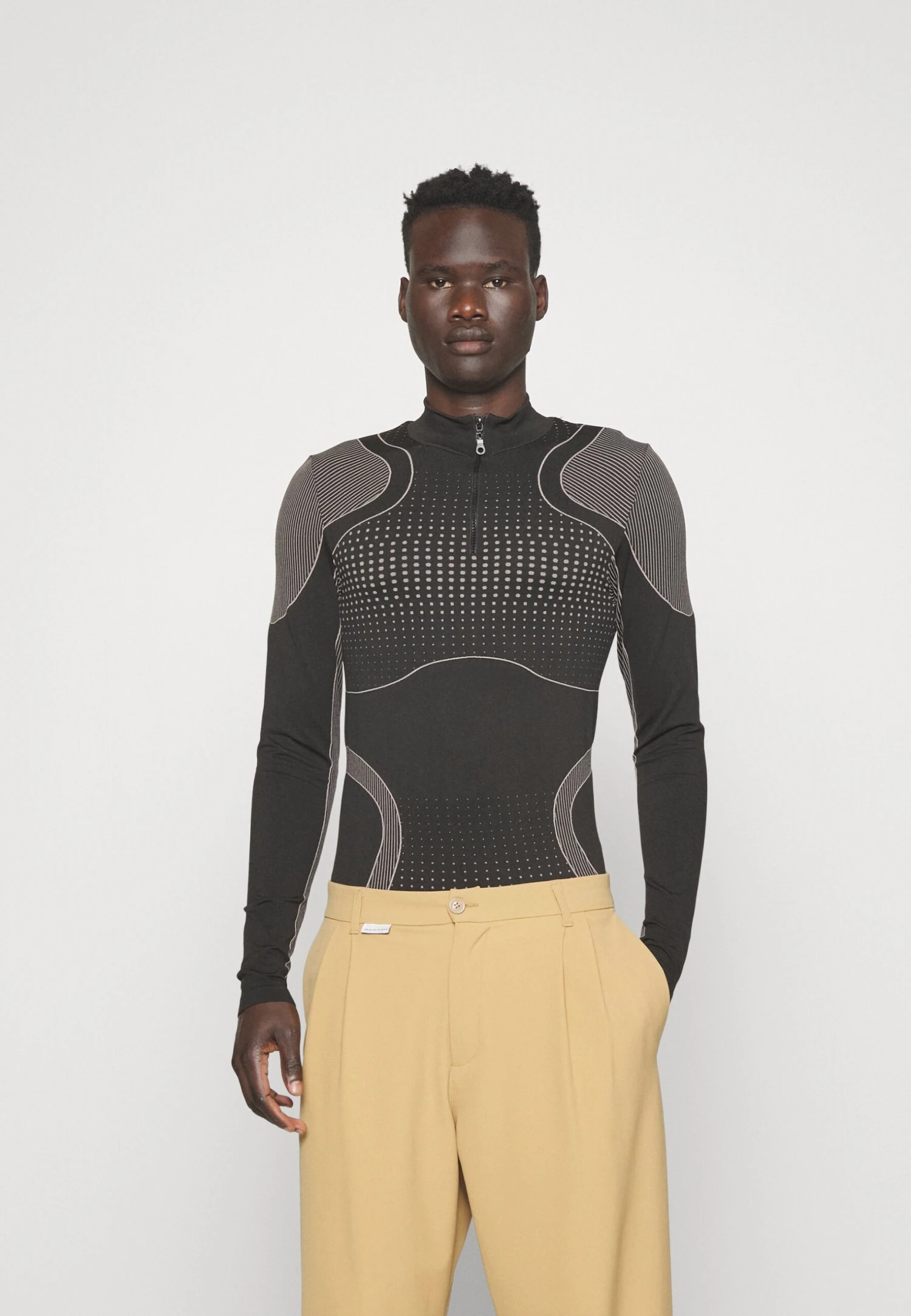 YOURTURN Jaquard Sports Unisex - Camiseta De Manga Larga - Black 1 YOURTURN Jaquard Sports Unisex - Camiseta De Manga Larga - Black