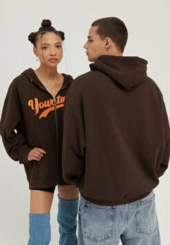 YOURTURN Unisex - Sudadera Con Cremallera - Dark Brown -Yourturn defff32f62974a92bc7d6d90fe0389c3