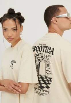 YOURTURN Unisex - Camiseta Estampada - Mottled Light Brown