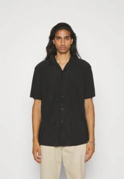 YOURTURN Plisse Shirt Unisex - Camisa - Black