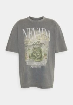 YOURTURN Nevada Wash Graphic Tee Washed - Camiseta Estampada - Charcoal -Yourturn e59d9e6423b9457a9c28d61bafaf9fe9