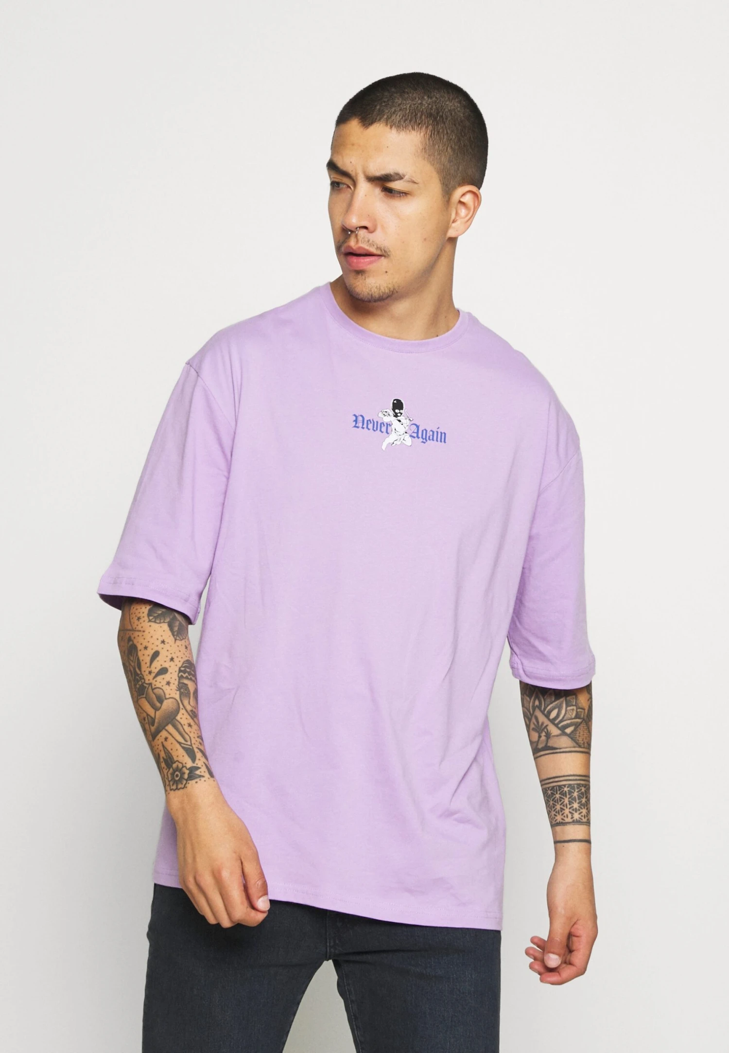 YOURTURN Oversize Unisex - Camiseta Estampada - Lilac 1 YOURTURN Oversize Unisex - Camiseta Estampada - Lilac
