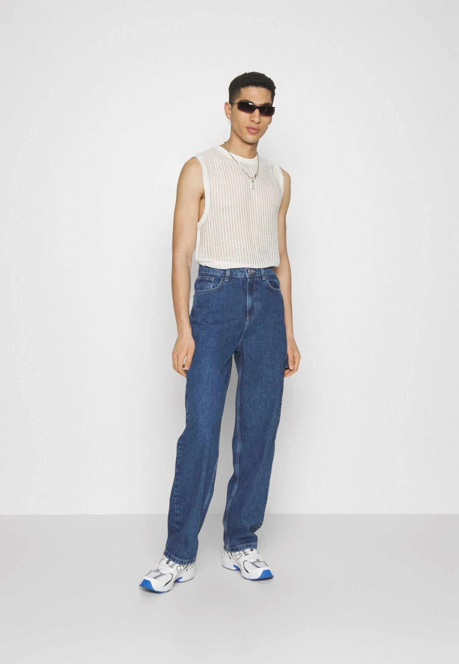 YOURTURN Unisex - Vaqueros Boyfriend - Dark Blue Denim 2 YOURTURN Unisex - Vaqueros Boyfriend - Dark Blue Denim - Imagen 2