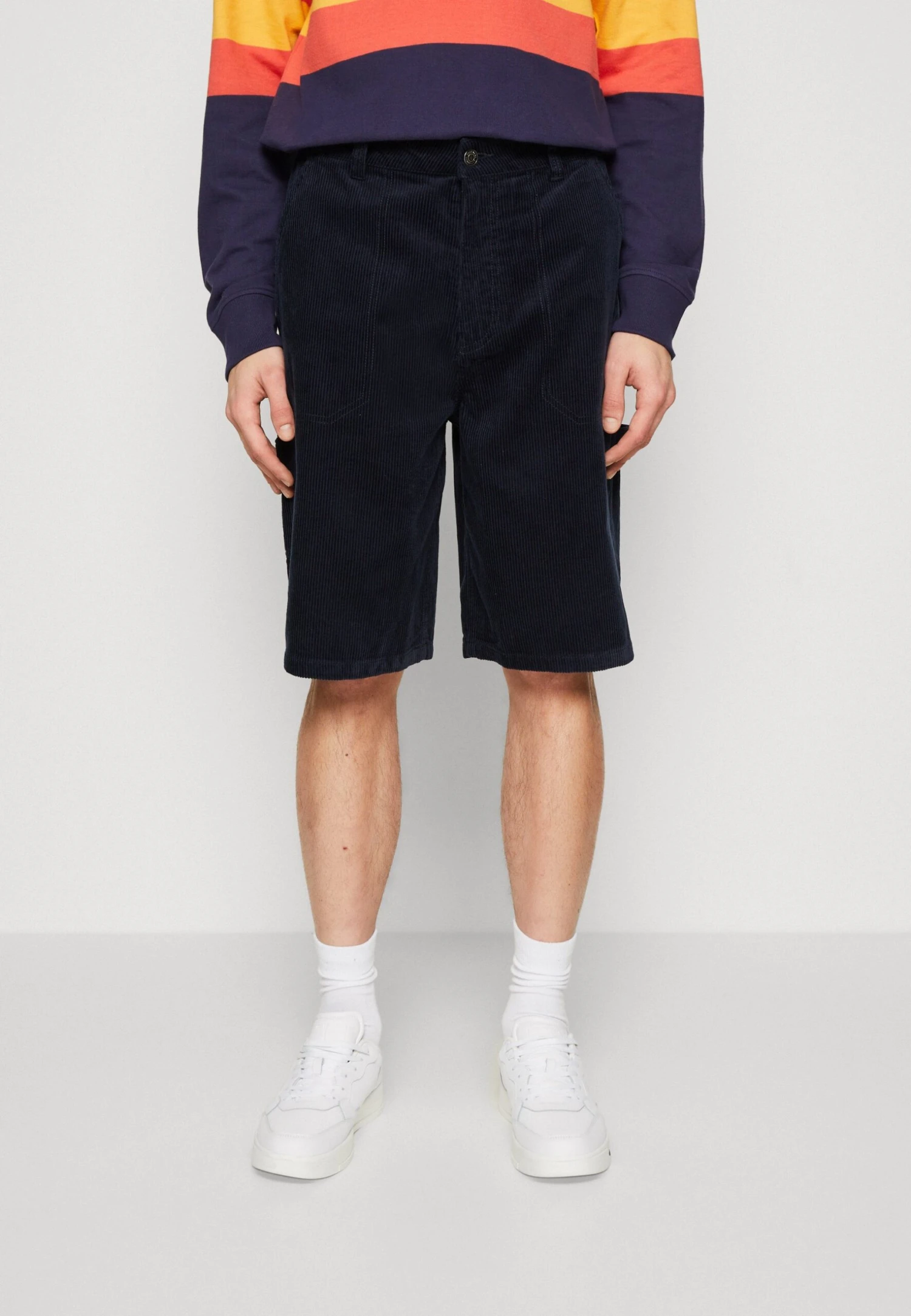 YOURTURN Wide Fit Carpenter Corduroy Unisex - Shorts - Dark Blue 1 YOURTURN Wide Fit Carpenter Corduroy Unisex - Shorts - Dark Blue