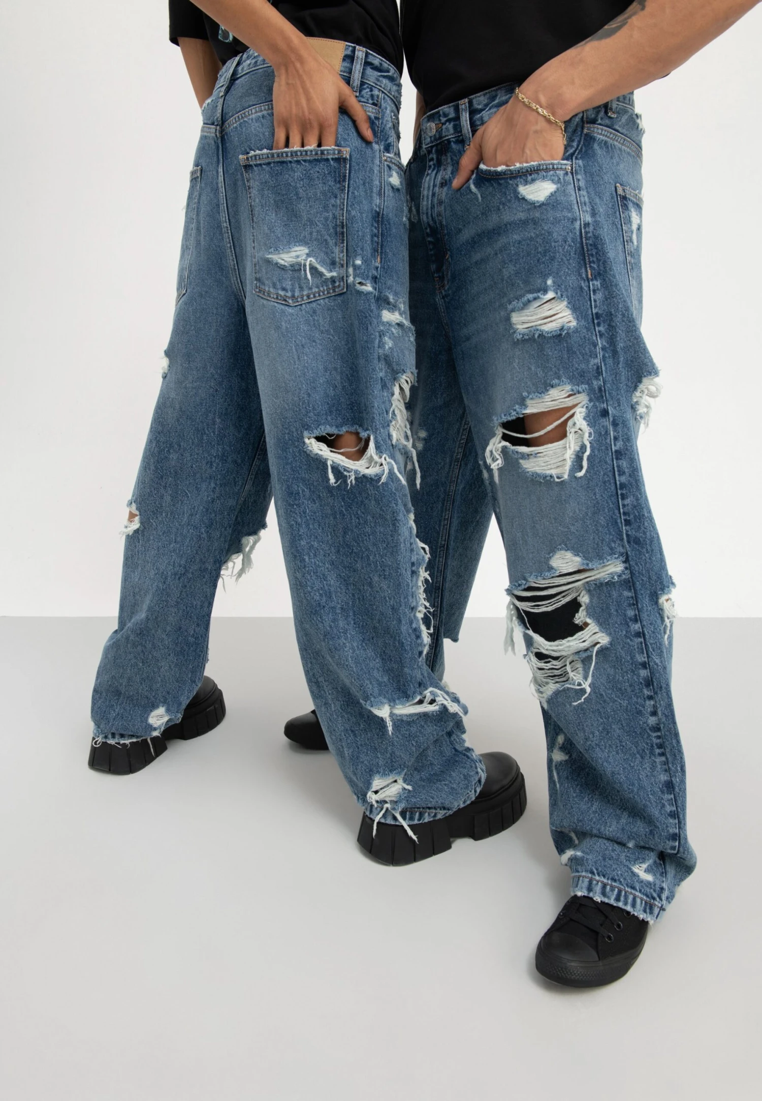 YOURTURN Unisex - Vaqueros Boyfriend - Light Blue Denim 3 YOURTURN Unisex - Vaqueros Boyfriend - Light Blue Denim - Imagen 3