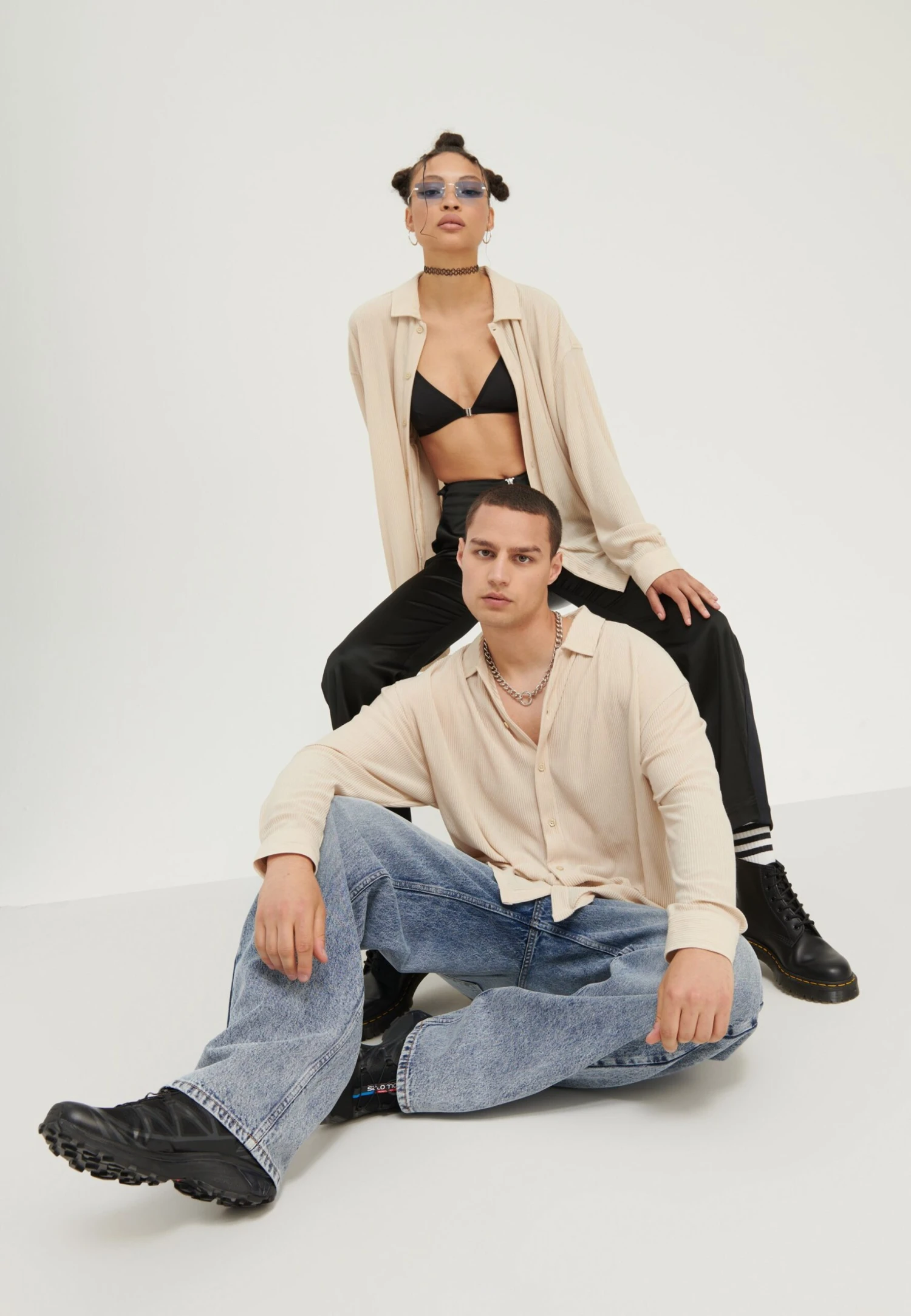 YOURTURN Unisex - Camisa - Beige 2 YOURTURN Unisex - Camisa - Beige - Imagen 2