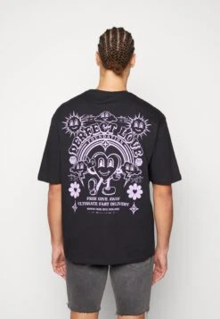 YOURTURN Heart Graphic Backprint Tee Unisex - Camiseta Estampada - Black